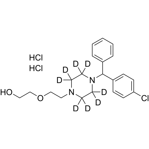 Hydroxyzine-d8 dihydrochloride (hydroxyzine d8 hydrochloride (bis hydrochloride)) 1808202-93-8